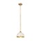 Z-Lite Landry 1 Light Pendant, Matte White & Rubbed Brass 1004P10-MW-RB - alternate 4